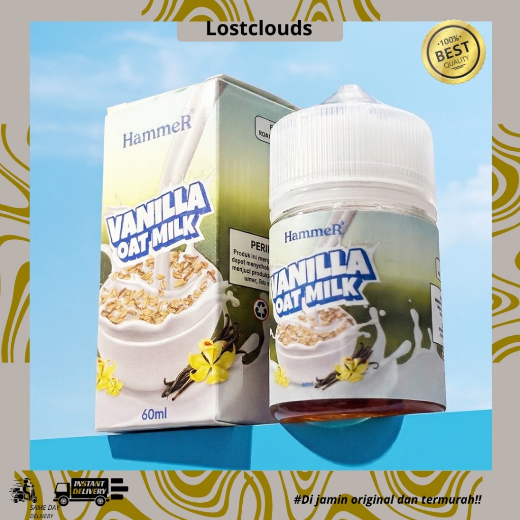 Hammer Vanilla Oat Milk Freebase New Series Freebase 60ml 100% Original