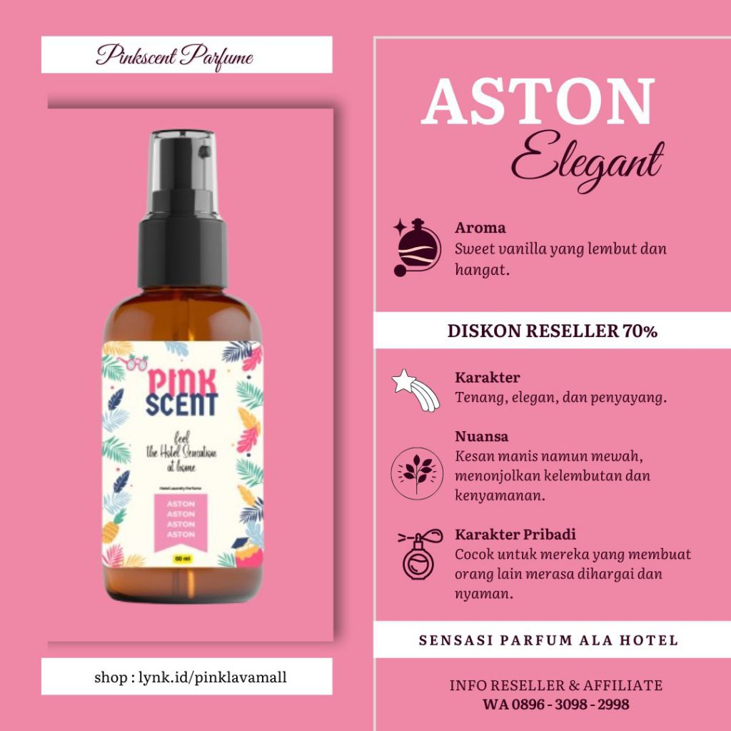 Parfum Wanita Aston Pinkscent 60 ml ala Hotel