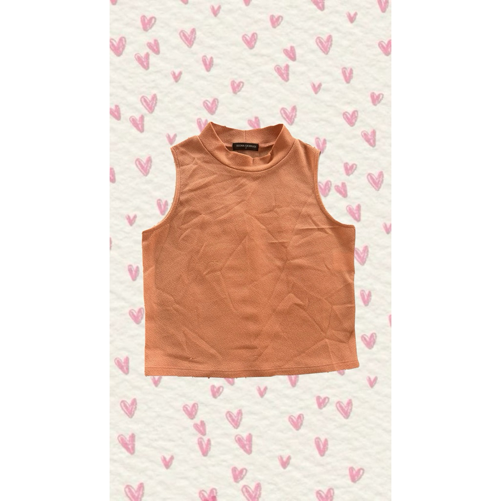 BUONA GIORNATA | peach sleeveless top | size free