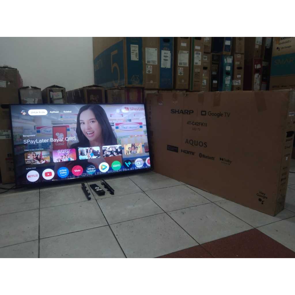 GOOGLE TV LED SHARP 42 INC SUDAH 4K NETFLIX YOUTUBE BLUETOOTH (7297R)