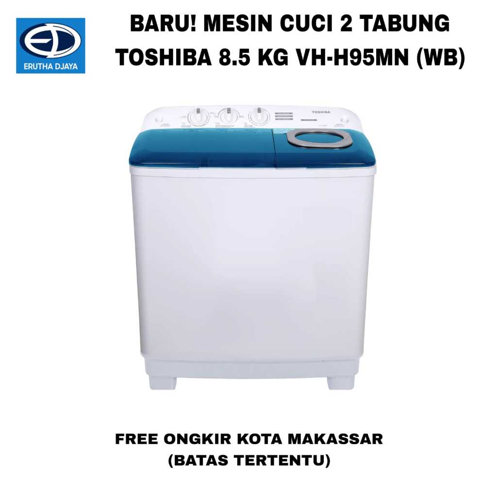 MESIN CUCI 2 TABUNG TOSHIBA 8.5 KG VHH95MN