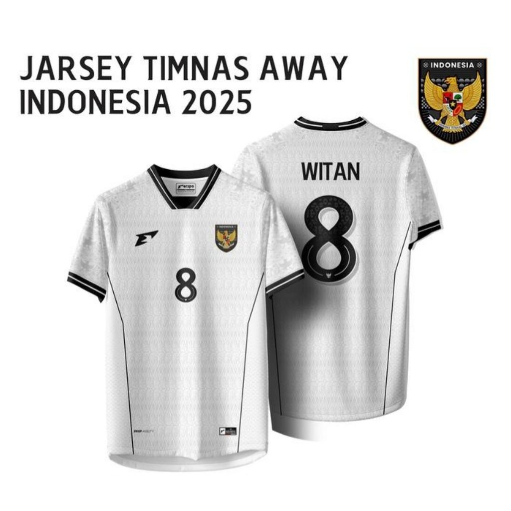 Jersey Timnas Indonesia away 2025, LS, BNWT