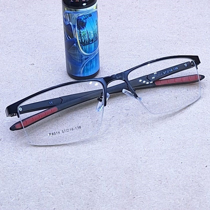 Kacamata Baca & Jalan Lensa Progresif Anti Radiasi Frame F8514 Photocromic Bluecromic Blueray