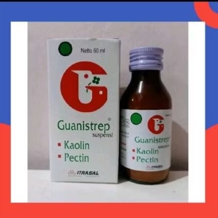 Guanistrep Sirup Kaolin Pectin Obat Diare Anak Netto 60ml Suspensi ITRASAL