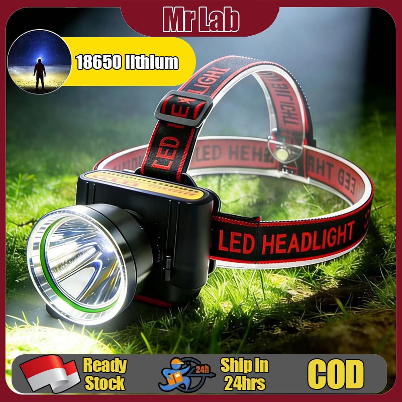 QYD Q522 Senter Kepala Cas Headlamp Sorot Recharge Super Terang LED Headlight Putih
