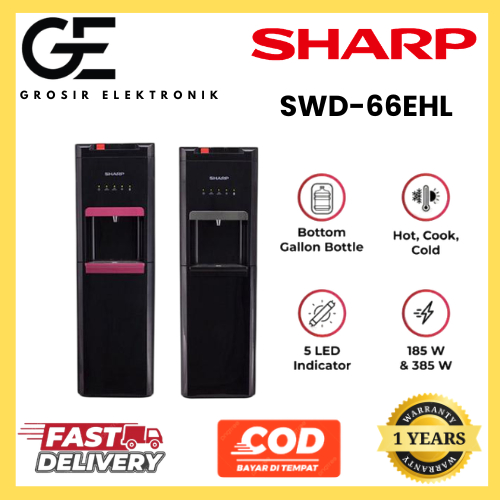 Sharp Dispenser Galon Bawah SWD-66EHL-BP/BS / SWD66EHL 66EHL 66 EHL