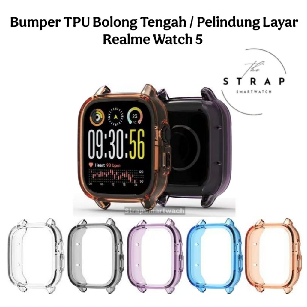 Bumper TPU Realme Watch 5 / Case Bolong Tengah Realme Watch 5