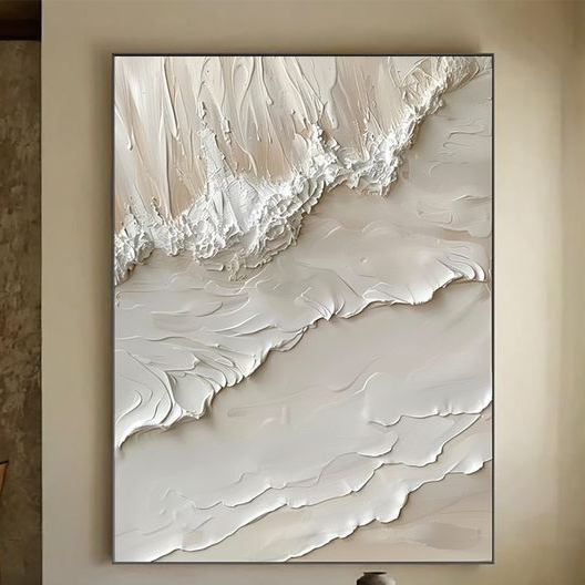 Lukisan Ombak Abstrak Tekstur Putih lukisan ombak abstrak, lukisan ombak putih
