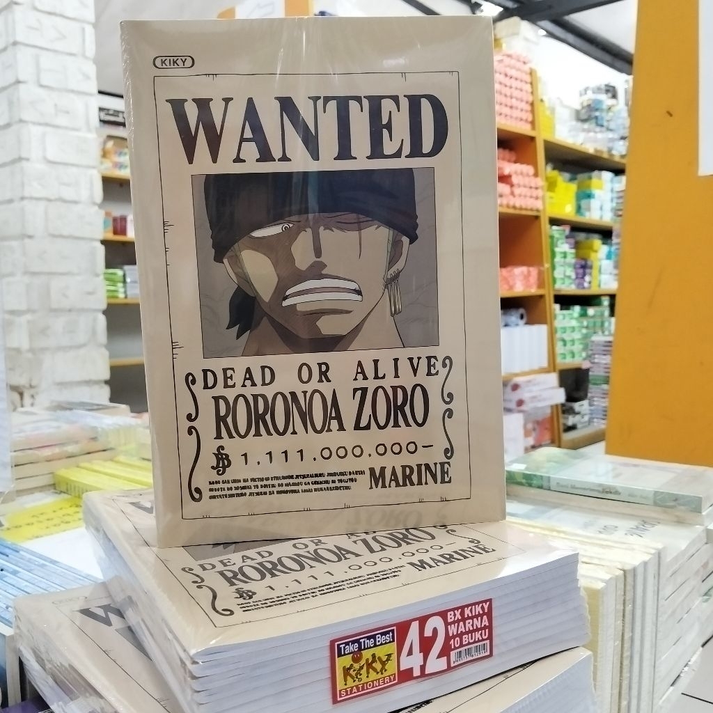 (1 pcs) Buku Tulis Kiky 42 Lembar One Piece / Buku Tulis Warna Kiky