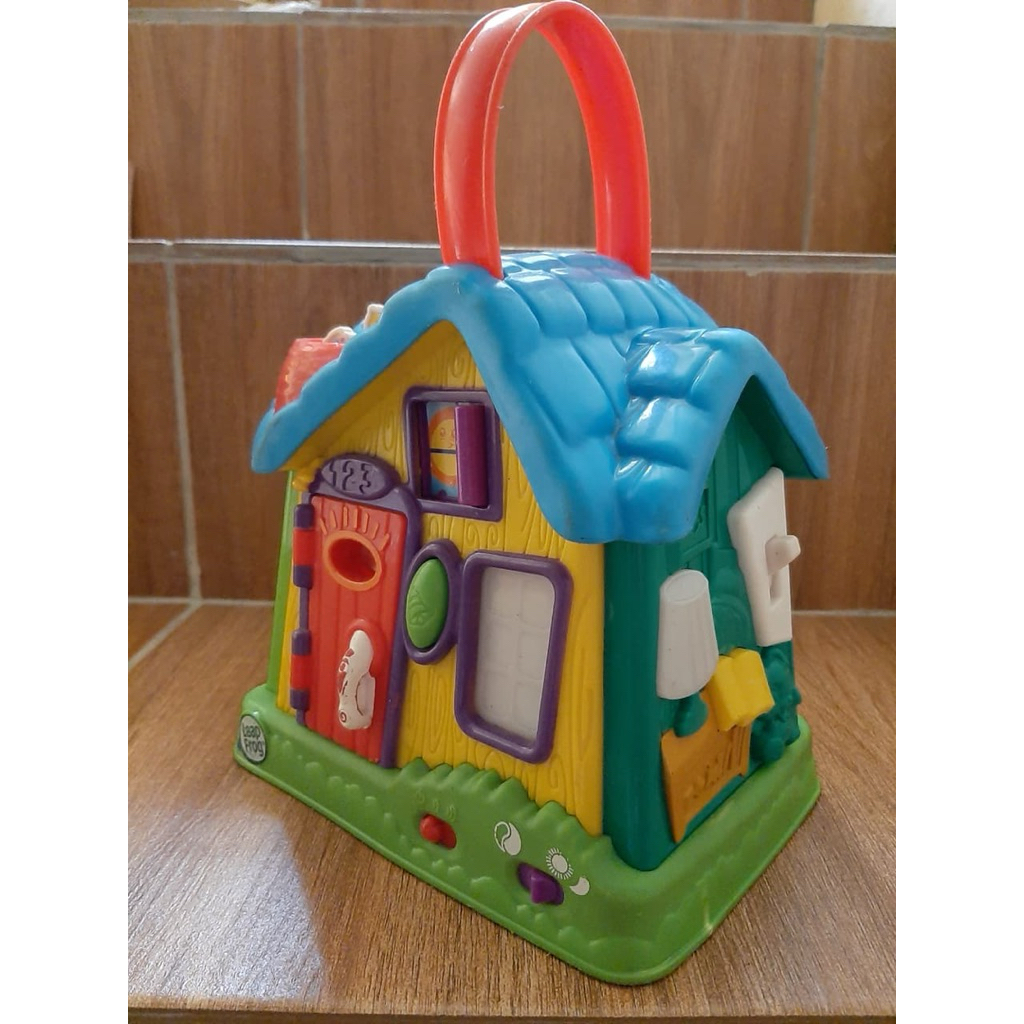 preloved mainan rumah atap biru brand Leapfrog my discovery house