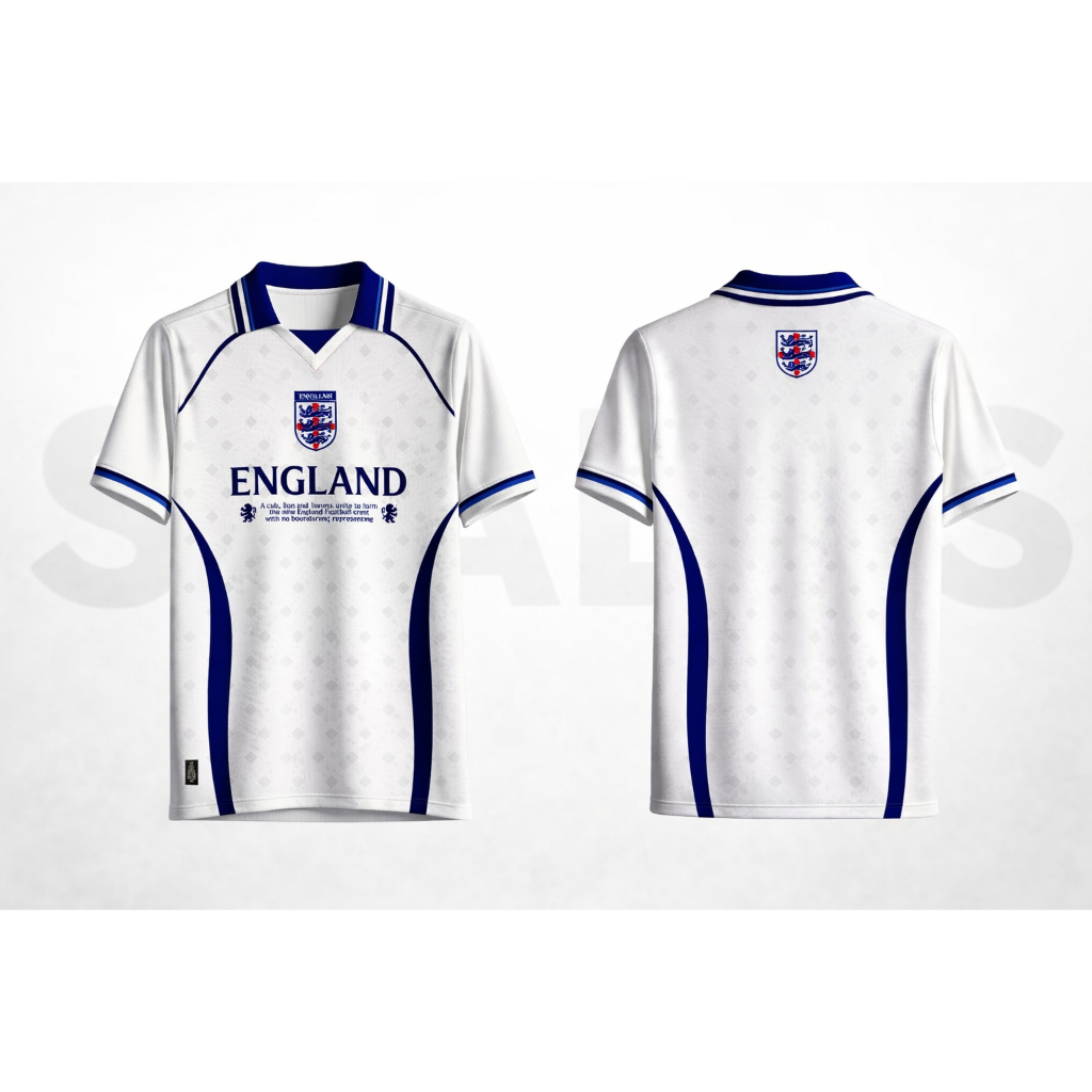 Jersey Fantasy England Retro Vintage Premium Custom nama// Jersey Vintage// Jersey Bola