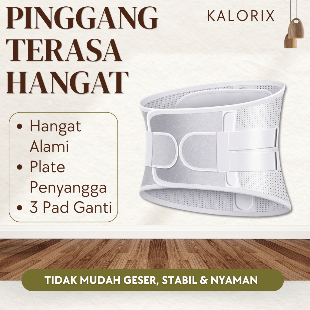 Korset Pemanas Pinggang Penyangga Punggung Bawah Lumbal Hangat Alami Support Brace Nyaman Dipakai Ha