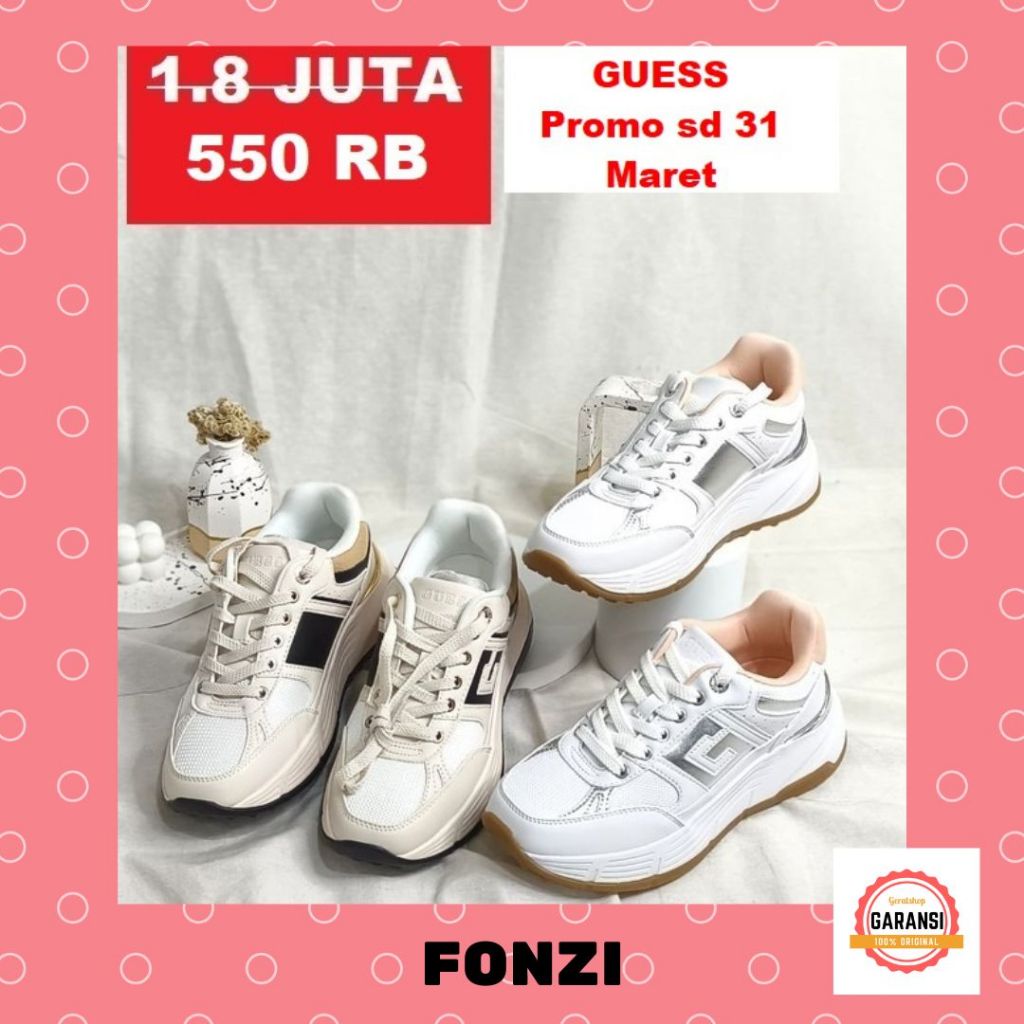 Sepatu sneakers wanita seri  FONZI Guess 100% original store