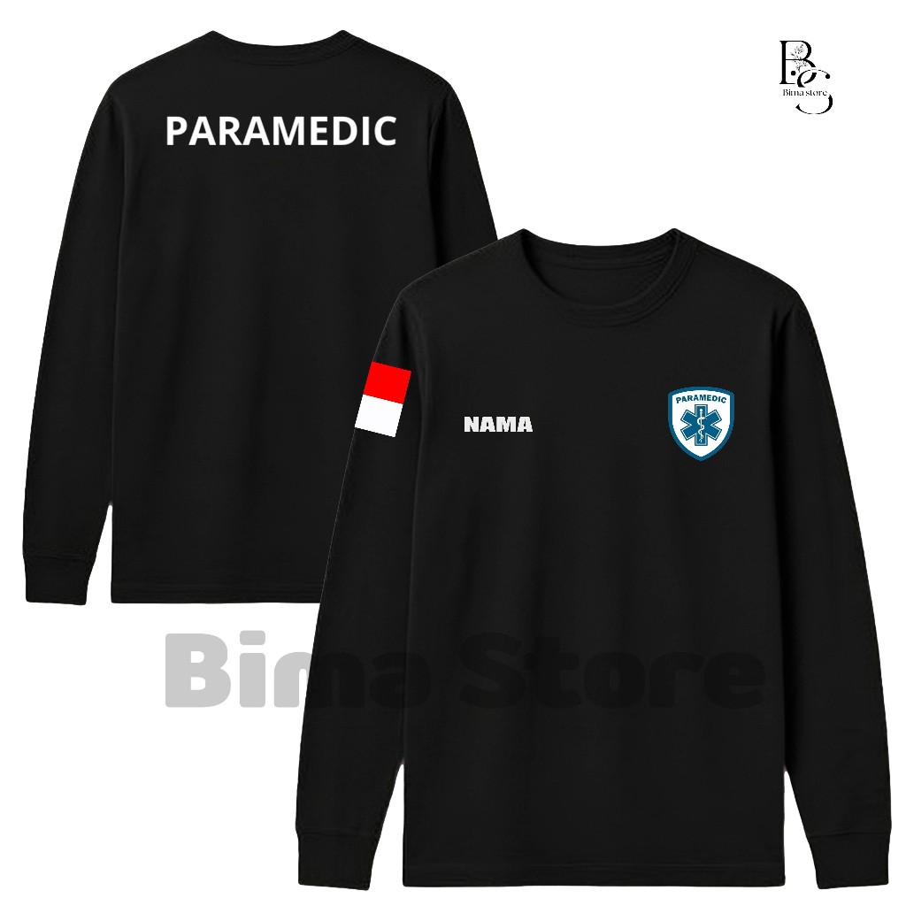 BAJU KAOS PARAMEDIC KAOS LENGAN PANJANG KAOS KESEHATAN UNISEX
