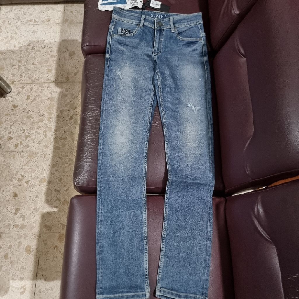 Celana Panjang Juice Ematic Sabbath Vintage Navy Blue Slimfit Original