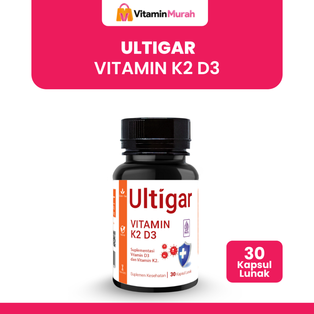 ULTIGAR VITAMIN K2 D3 SUPLEMEN KESEHATAN ISI 30 KAPSUL LUNAK