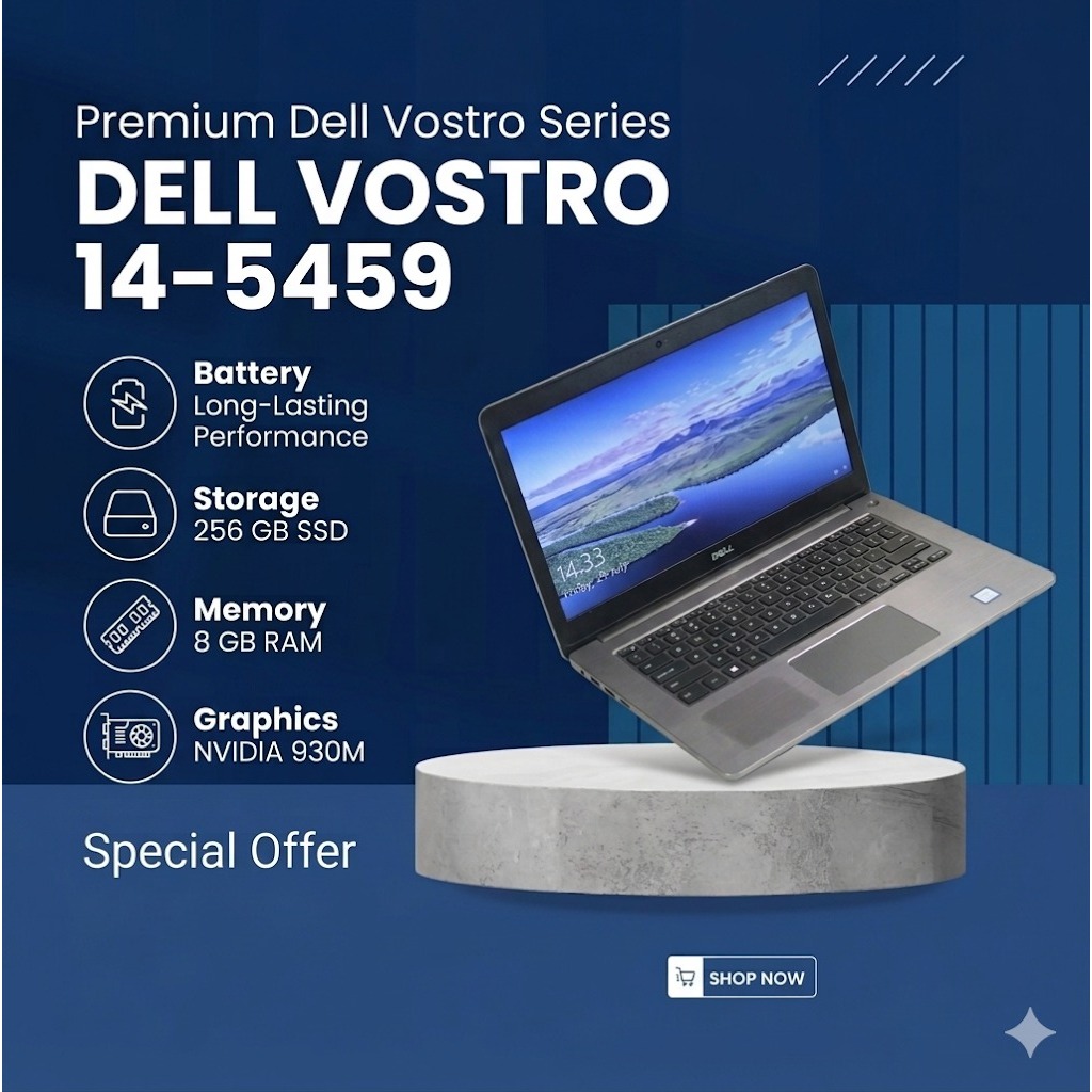 Laptop Dell Vostro 14-5459 Intel Core i5-6200U NVIDIA 930M Ram 8GB SSD 256GB