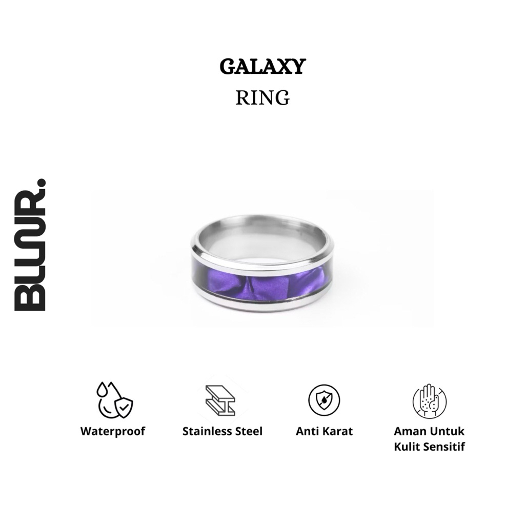 BLLNR - GALAXY Ring cincin pria keren, cincin stainless, cincin murah, kualitas import