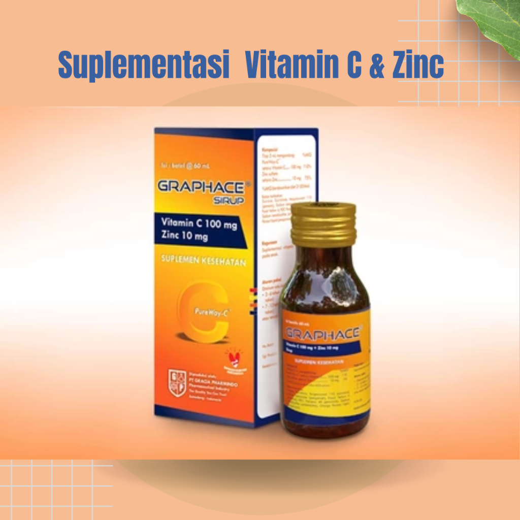 Vitamin C + Zinc Sirup Suplementasi Vitamin C dan Zinc Untuk Anak