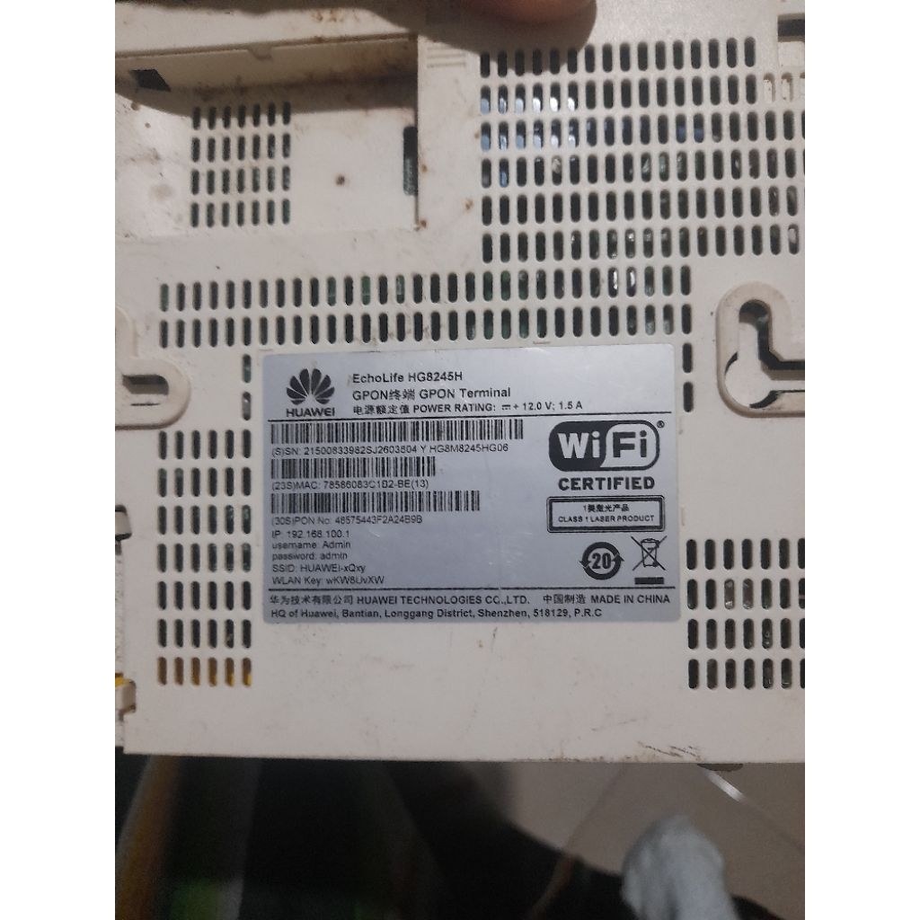 Modem Huawai HG8245H Normal
