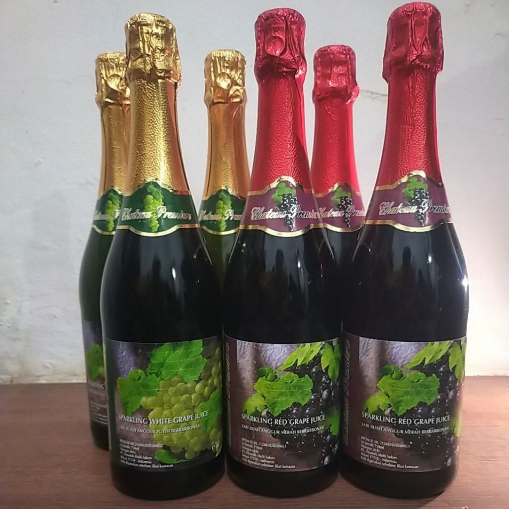 SPARKLING RED & WHITE GRAPE JUICE - SARI BUAH BERKARBONASI