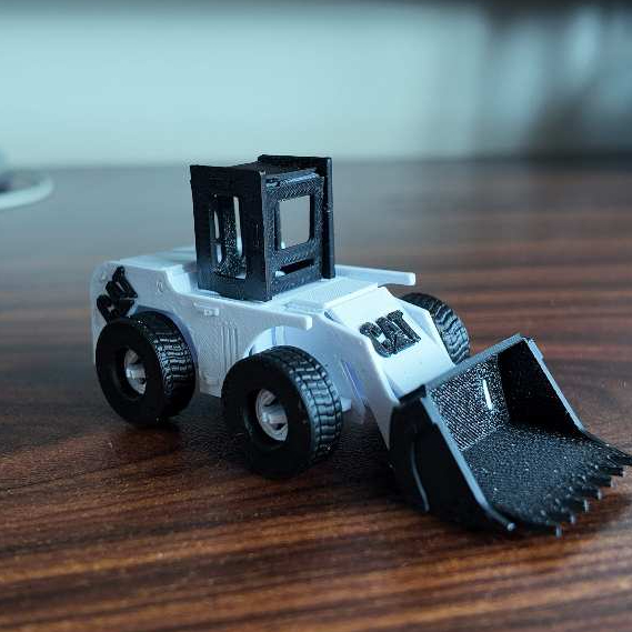 Kit Card Loader Miniatur Bulldozer