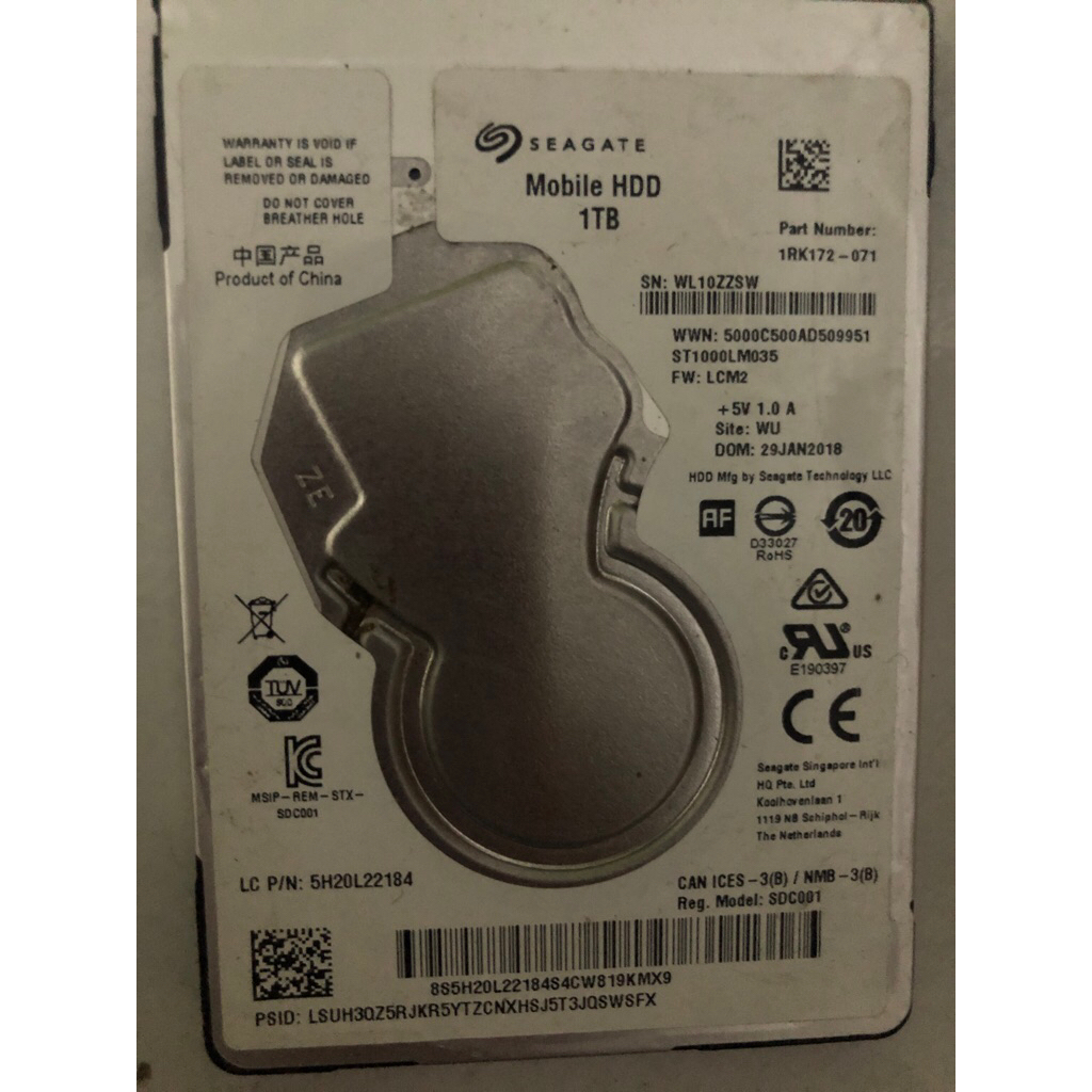HDD seagate 1 TB