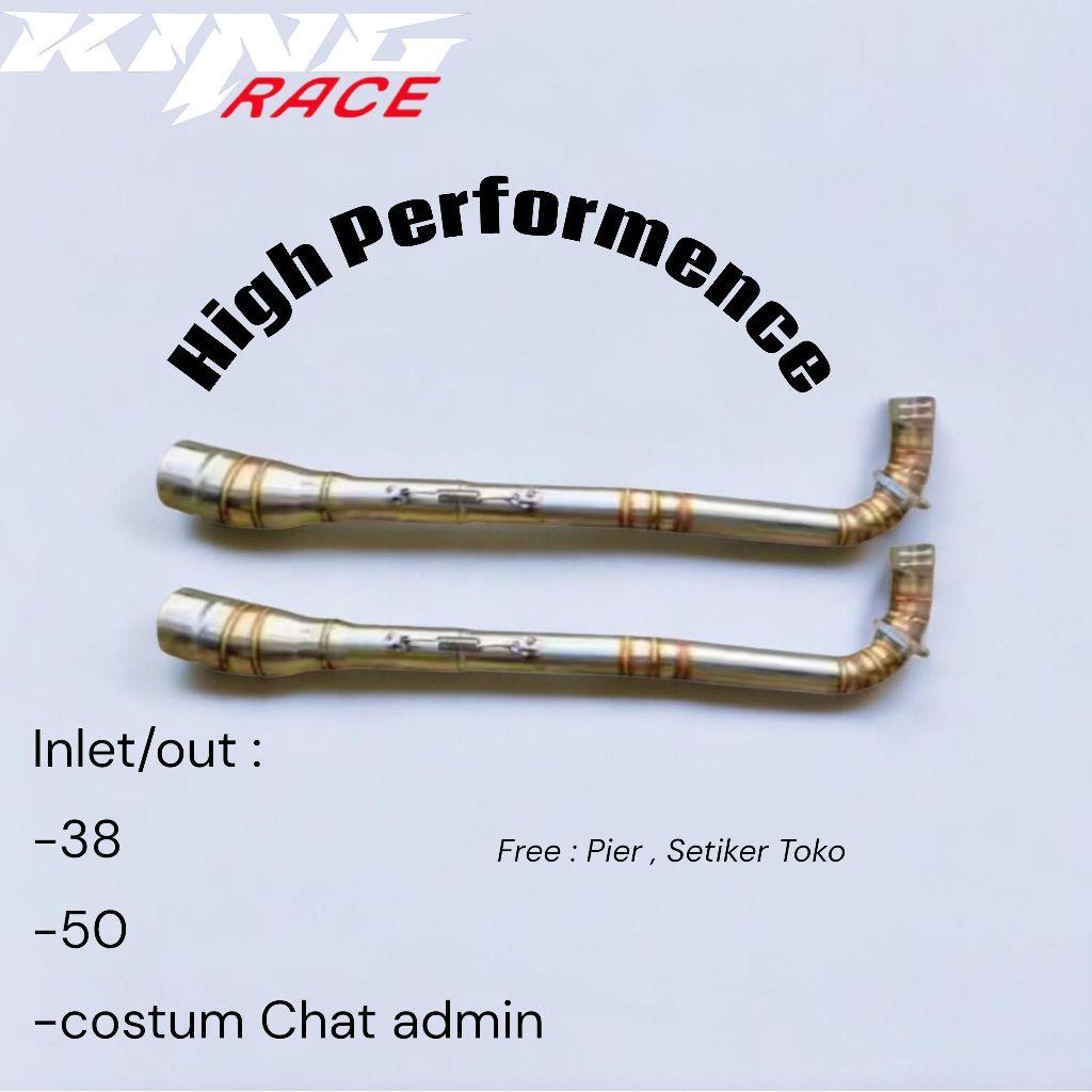 Header / Leher Full Cacing Honda leher knalpot racing samping Honda bebek untuk motor Supra x125, le