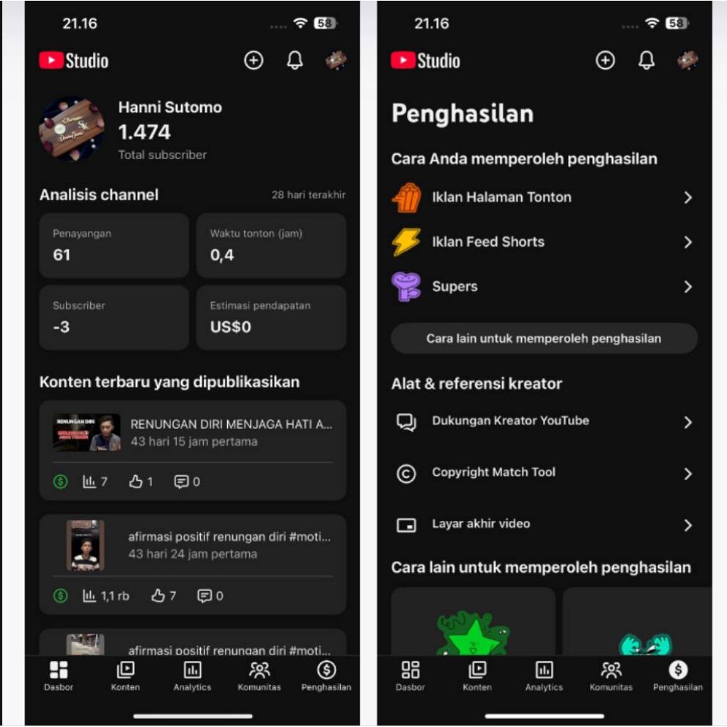 CHANNEL YOUTUBE SUDAH MONET SIAP PAKAI