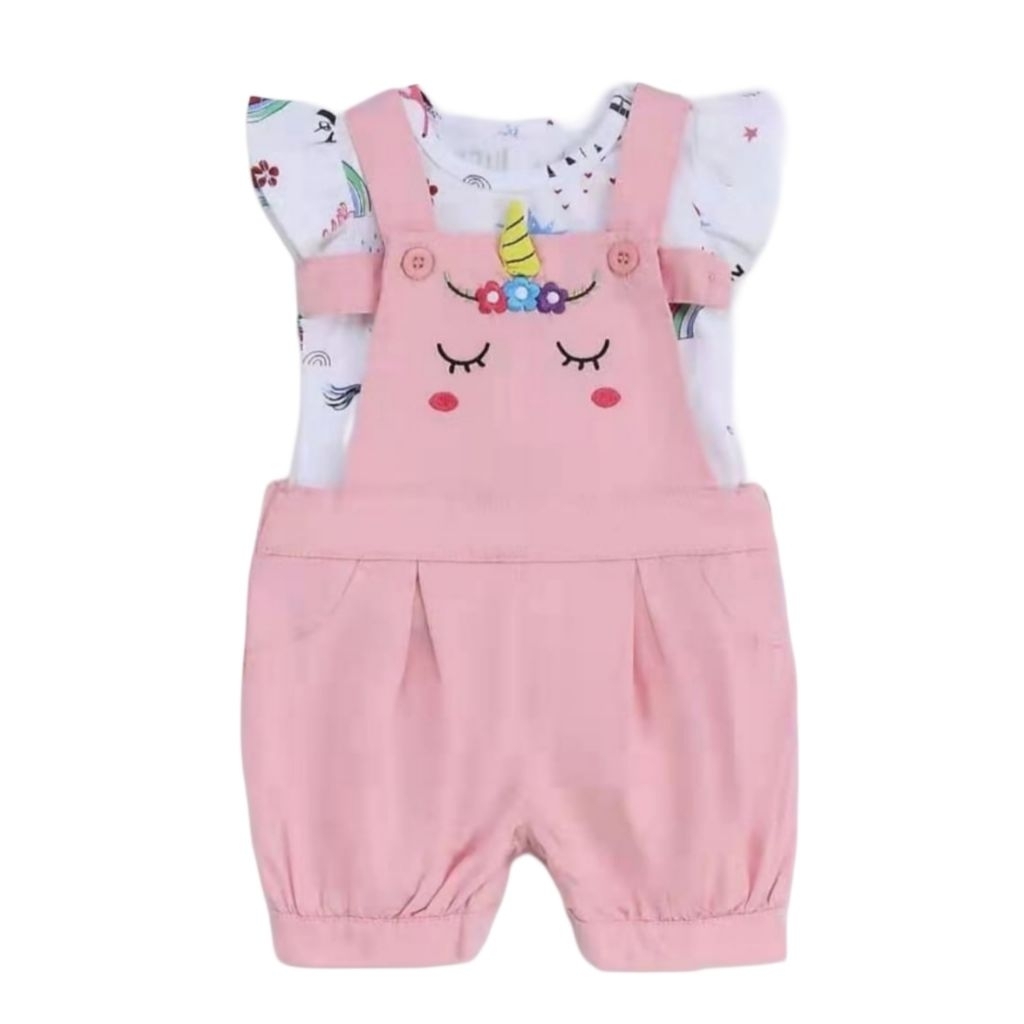 Set Overall Baby Unicorn 0792.3623 / Overall Bayi Perempuan / Overall Anak Perempuan / Baju Bayi Per