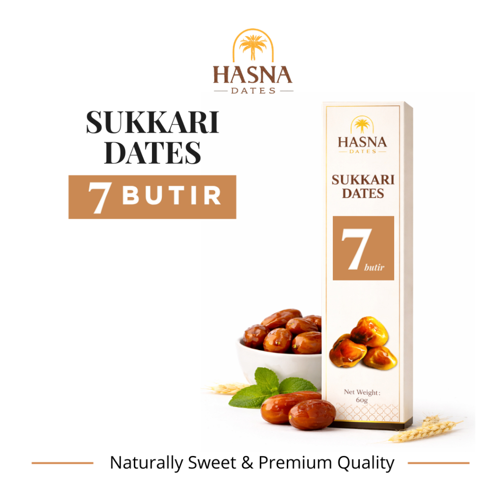 Kurma Sukkari 7 Butir Premium Hasna Dates