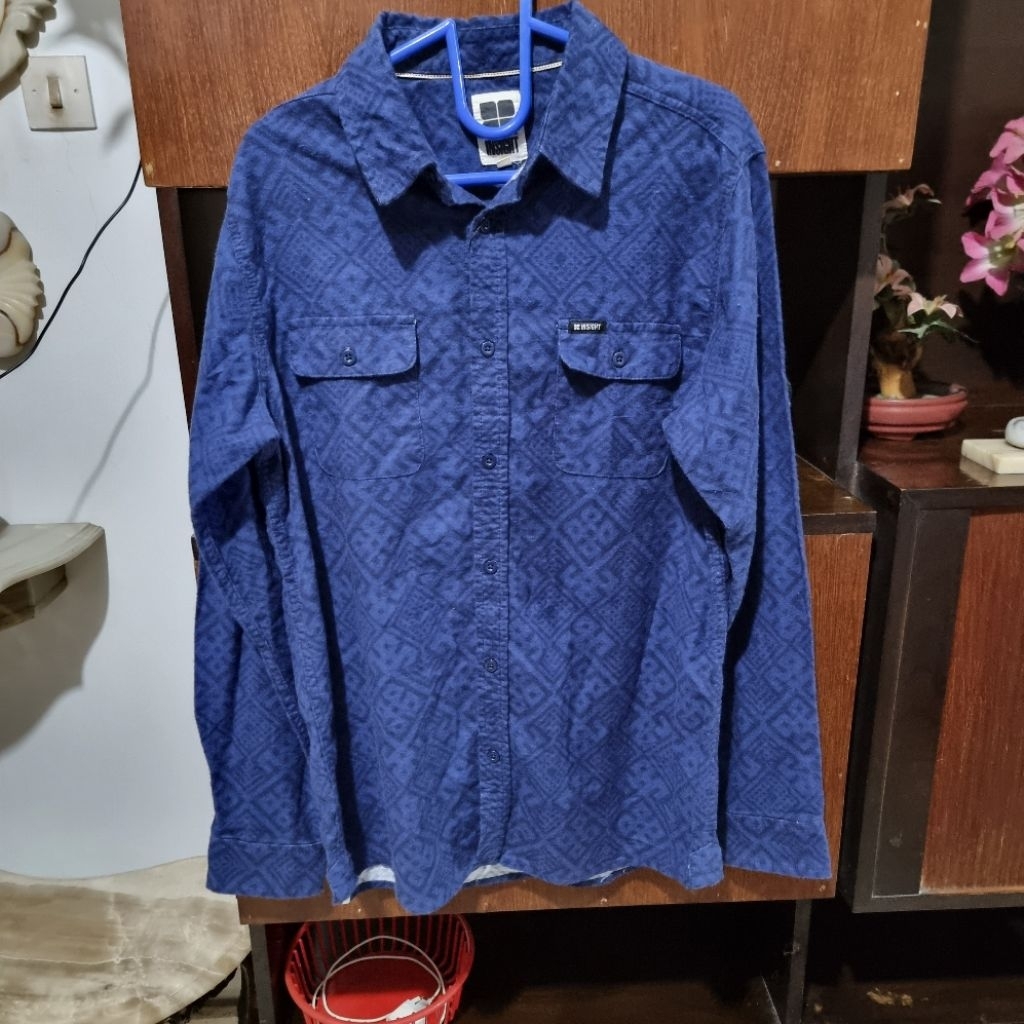 Kemeja Panjang Insight Etnic LS Navy Blue Original