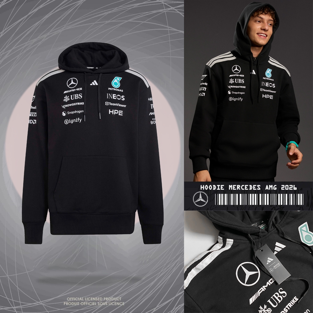 HOODIE MERCEDES AMG F1 2026 BLACK | HOODIE PRIA KEREN TERBARU | SWEATER JAKET TIM F1 RACING