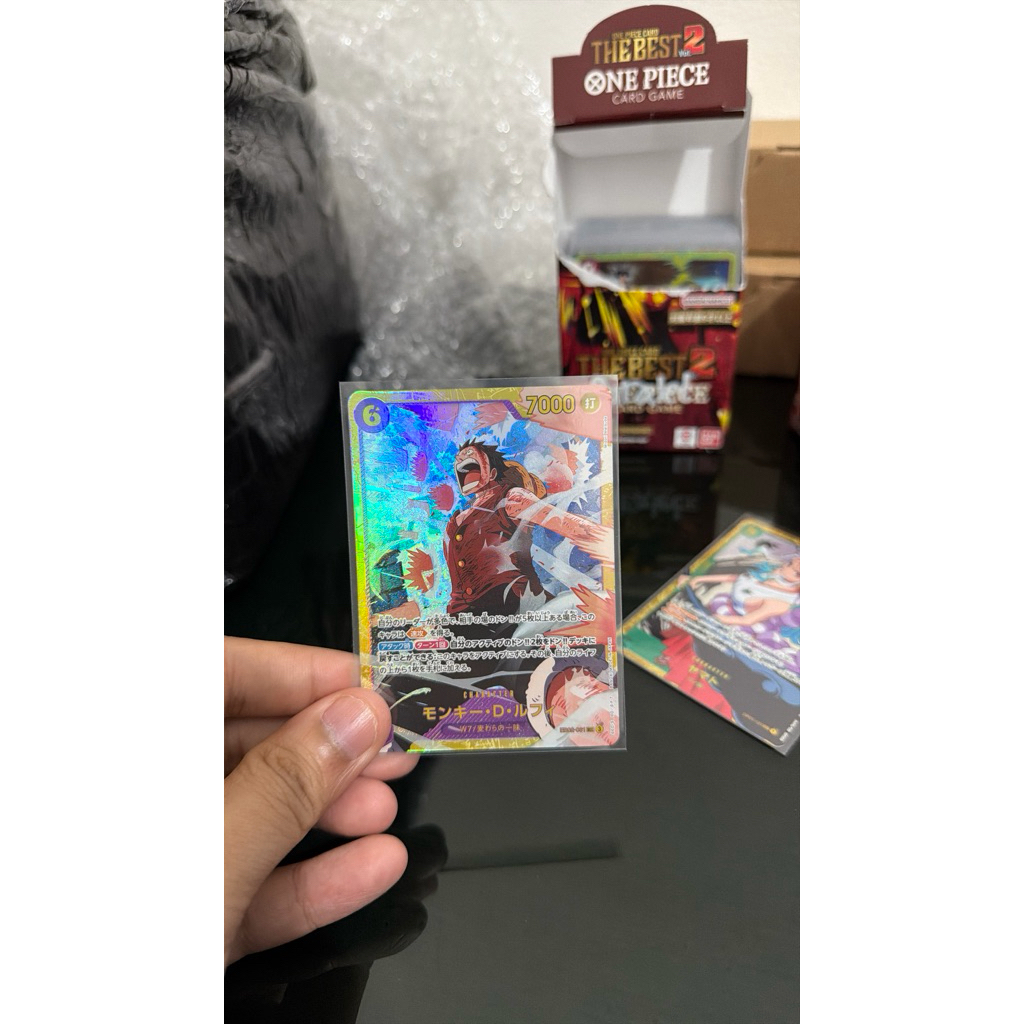 One Piece TCG PRB02 Japan EB02-061 SEC LUFFY SECRET PLAYSET Parallel Kartu Single Card Game 100% Ori