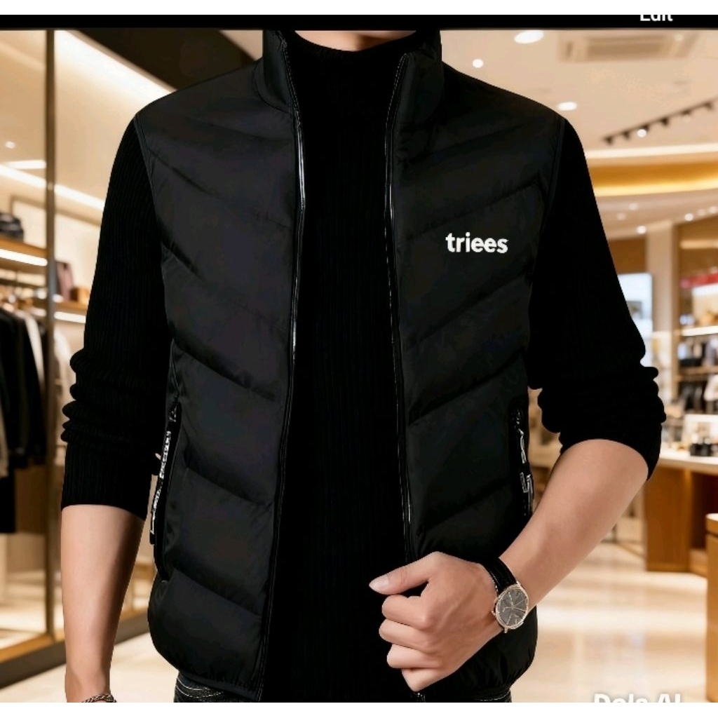 jaket rompi pria,jaket gelembung,rompi hangat