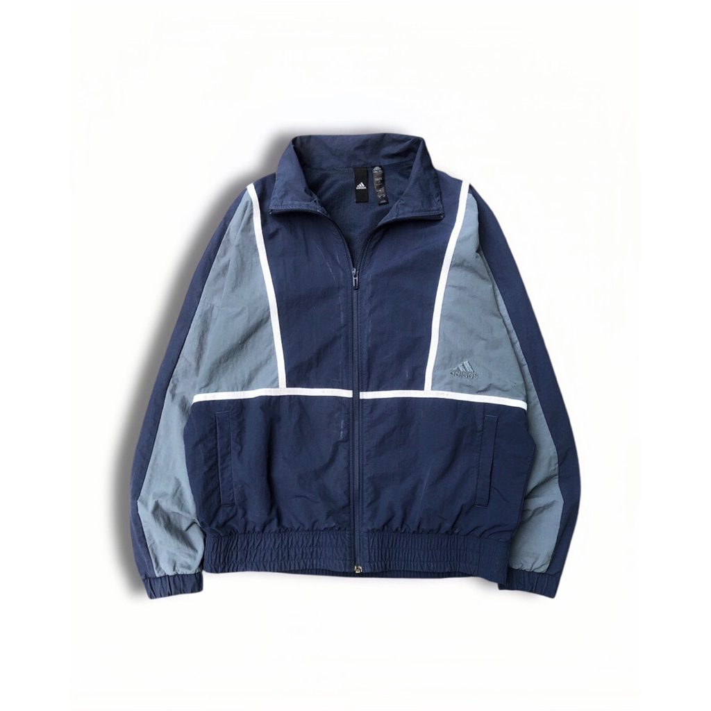 Windbreaker Jaket Adidas Three Stripes Big Logo Spellout