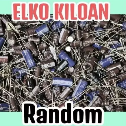 Elko capasitor elco kapasitor ORIGINAL kiloan value RANDOM alias campur aduk masih ada volt besarnya