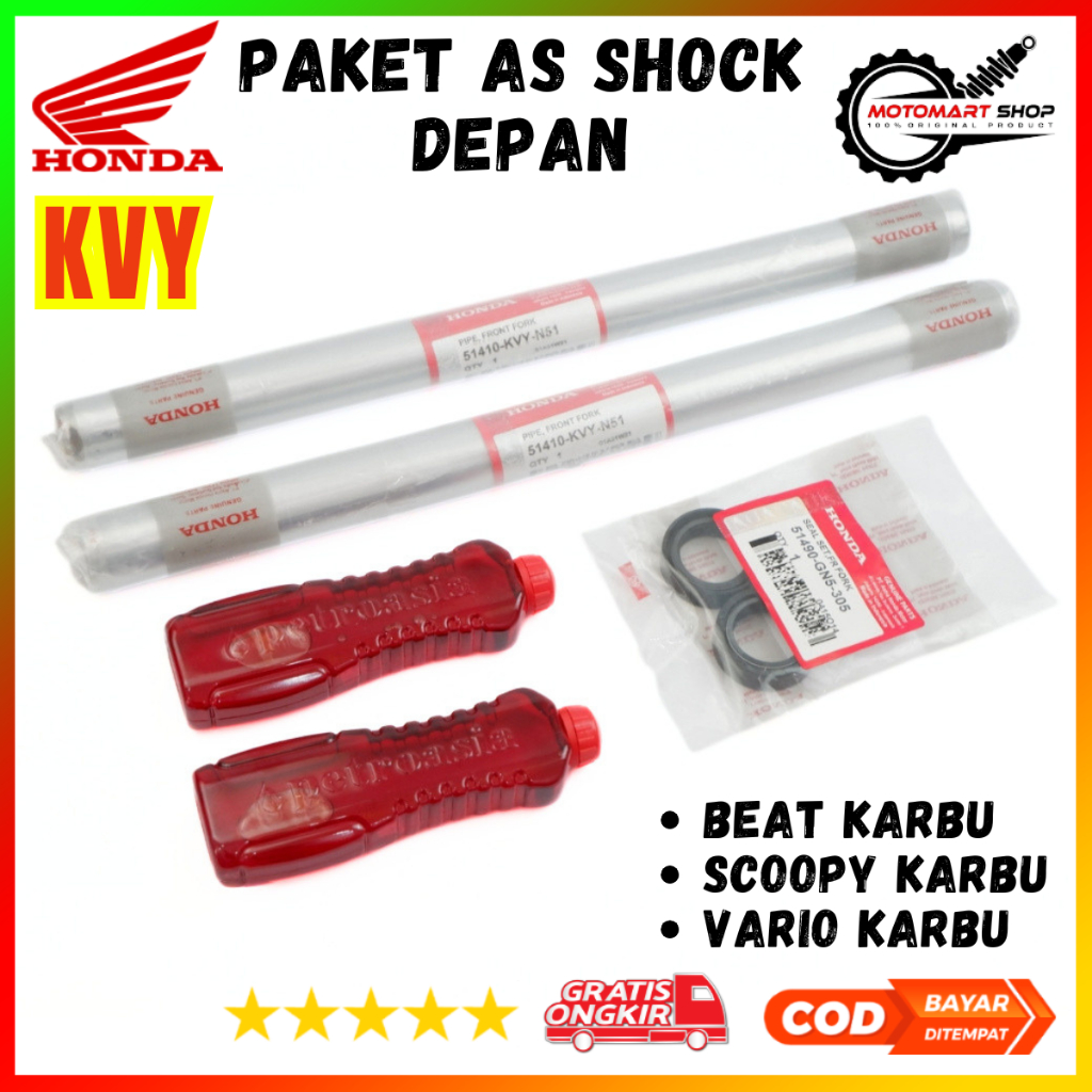 As Shock Depan Beat Karbu Ori / Paket As Shock Depan Vario 110 Karbu / As Sok Scoopy Karbu - KVY