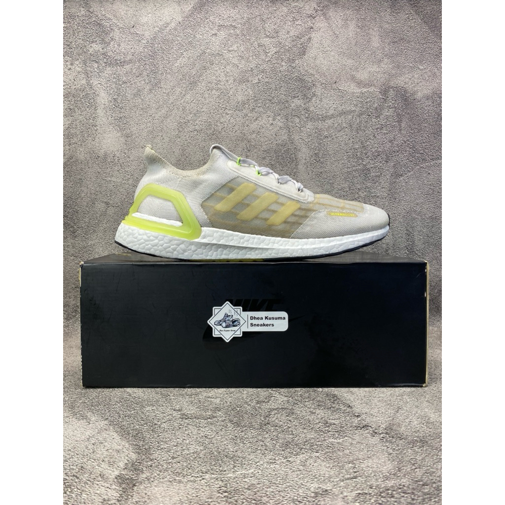 Sepatu Second  Adidas Ultraboost Summer.Rdy ‘Dash Grey Signal Green  Size 44 Original Guarantee 100%
