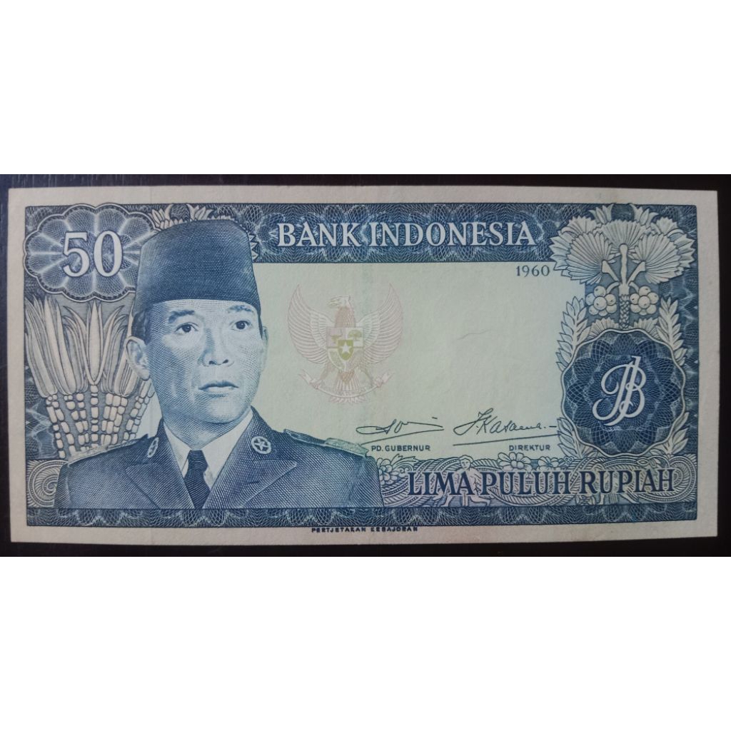 UANGKUNO 50 RUPIAH SUKARNO  THN 1960