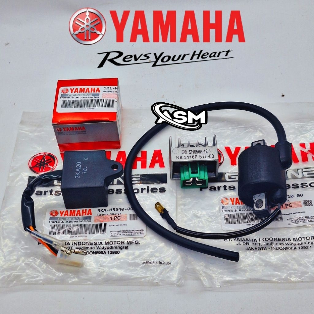 Paket Pengapian 3 Item Cdi + Koil + Kiprok Yamaha Rx King Series 135cc Old/New Pnp Rx K Original Kod