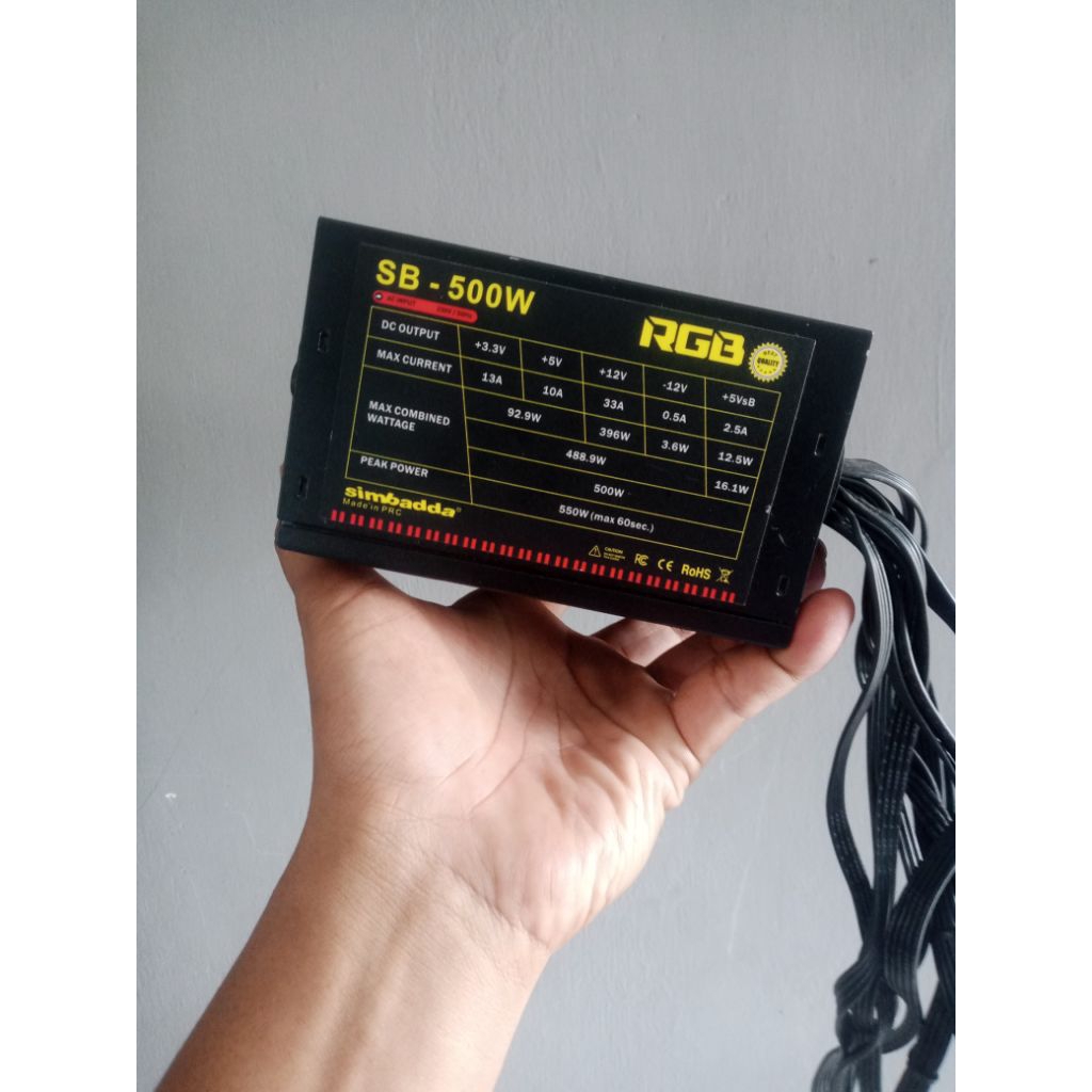 Power Supply Simbadda 500watt 2x6pin vga