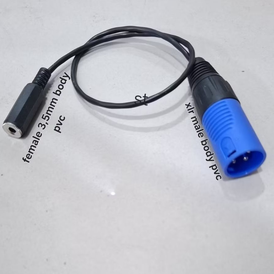 KABEL SAMBUNGAN MIC XLR MALE TO FEMALE 3,5mm kabel sinar