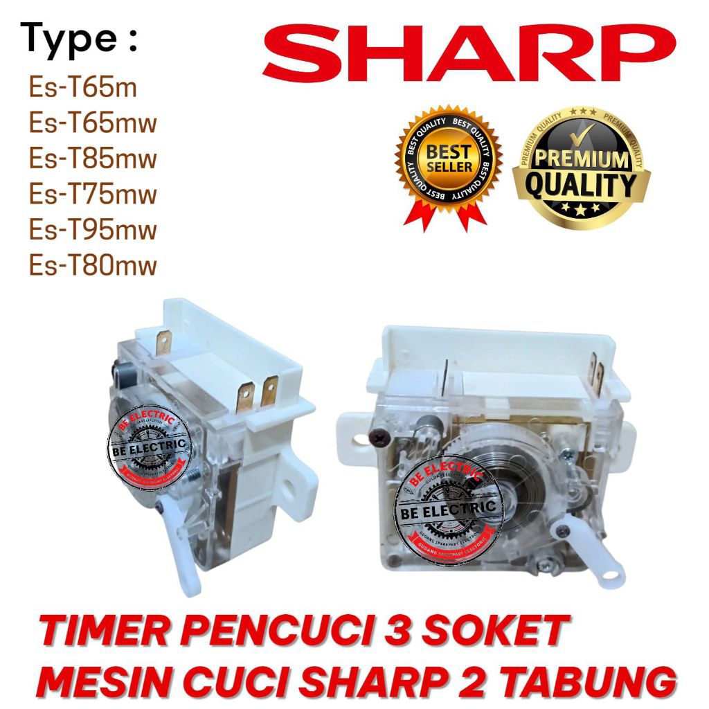 TIMER PENCUCI 3 PIN MESIN CUCI SHARP 2 TABUNG ES-T65M T65MW T85MW T75MW T95MW T80MW TRANSPARAN
