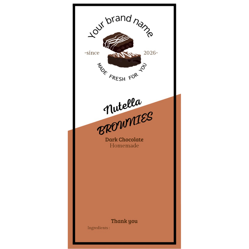 Sticker label makanan stiker label dessert box sticker umkm stiker kue