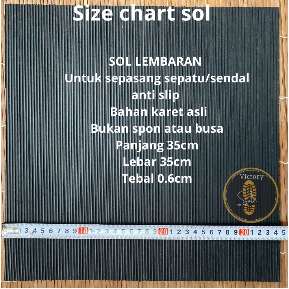 Outsole  sol  lembaran karet mentah sendal sepatu motif hitam 5mm motif terbaru lebar 35cm