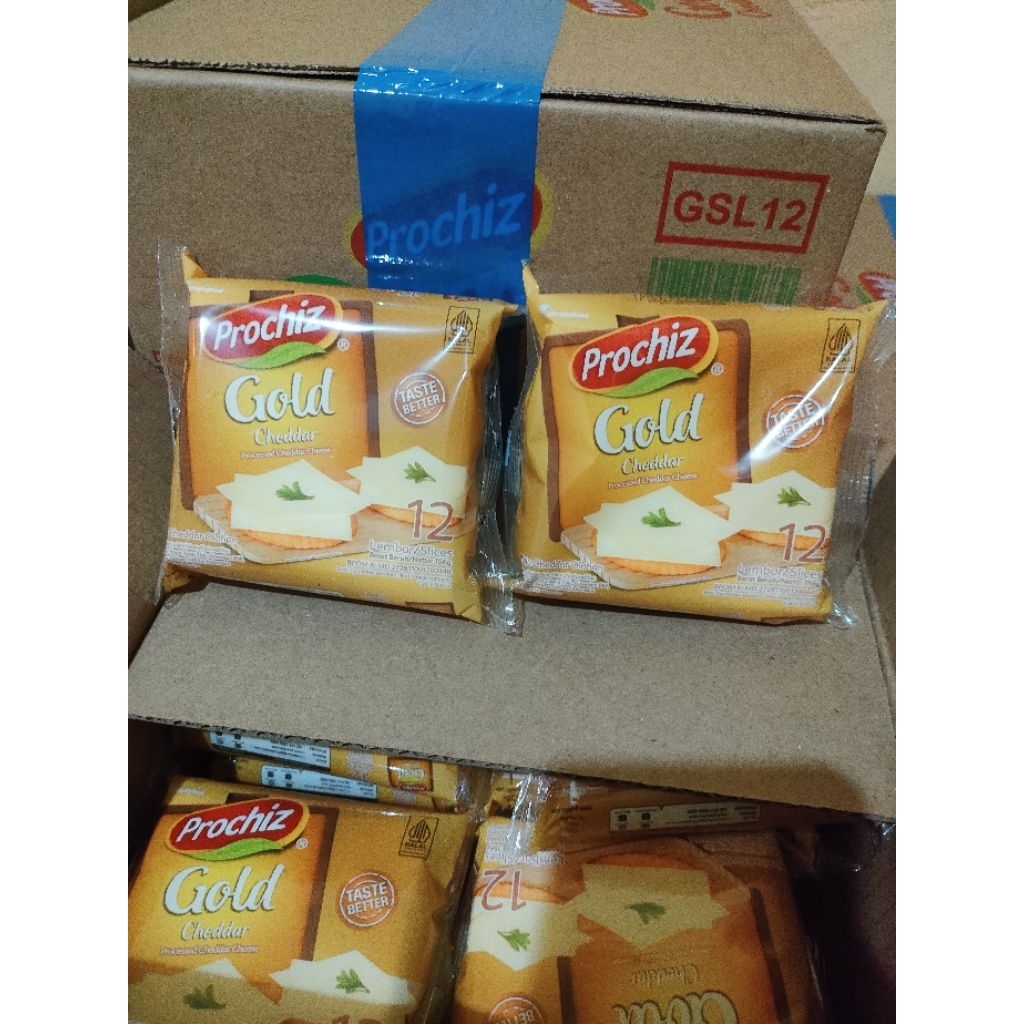 Keju Prochiz Gold 12slice/lembar (1karton isi 288slice/lembar)