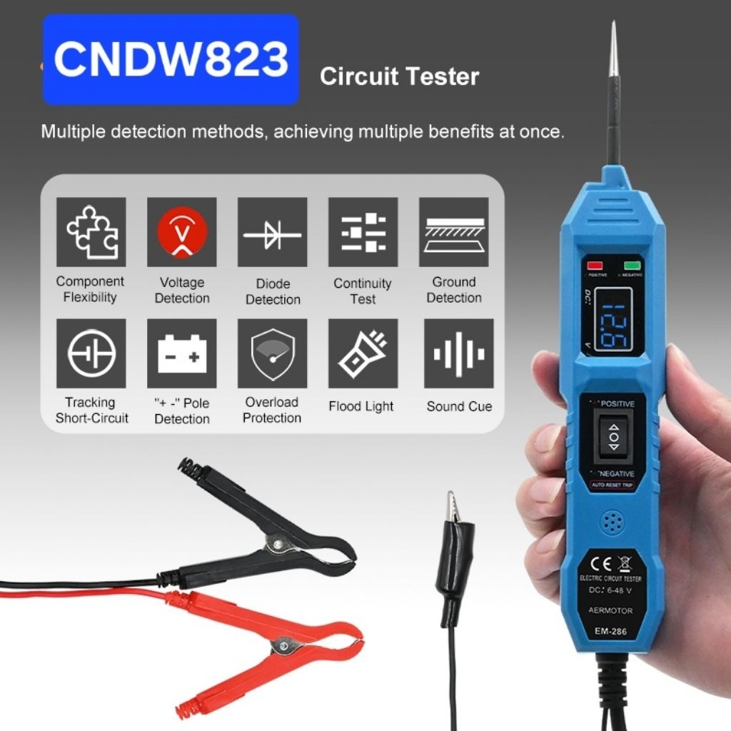 tespen digital DC multifungsi volt meter test pen tespen listrik mobil motor  auto voltage tester te