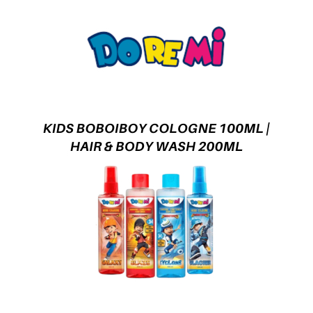 DOREMI KIDS BOBOIBOY COLOGNE 100ML | HAIR & BODY WASH 200ML