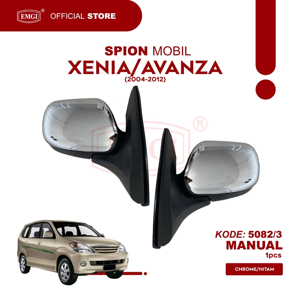 EMGI - SPION MERK EMGI KODE 5082 5083 CHROME UNTUK MOBIL XENIA AVANZA 2004 2005 2006 2007 2008 2009 